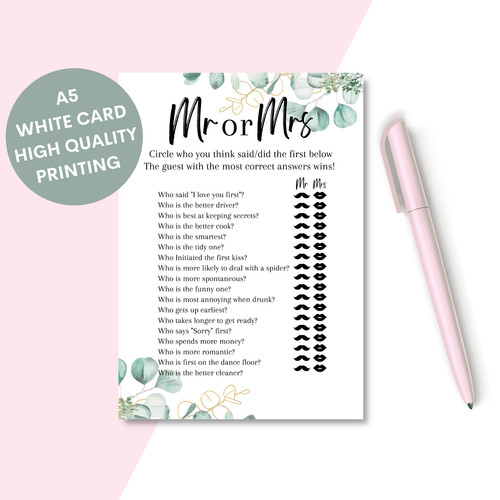 Hen party games - mr, or