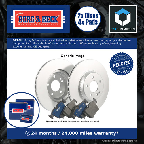 Vented brake discs and - 2x,