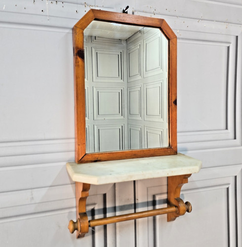 Antique wall mirror - antique, marble