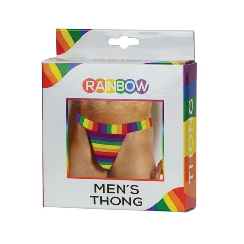Rainbow mens thong - mens, pride