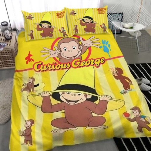 Curious george quilt cover - george,