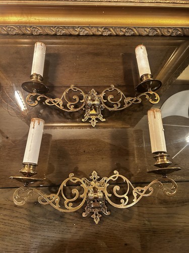 French brass rococo antique - french,