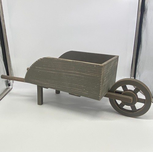 Rustic wooden wheelbarrow - rustic,
