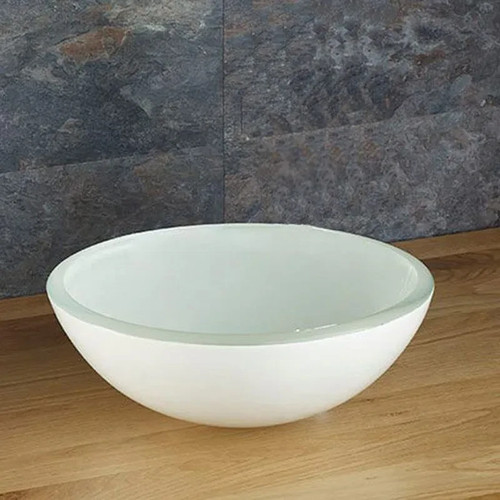 Savona 420mm white glass large - 420mm,