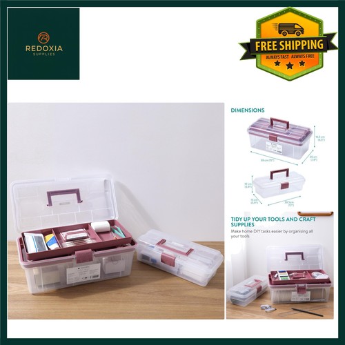 Pink plastic storage - plastic, organizer