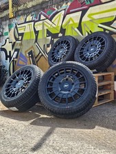 4 x 18" 5x160 Loaded 04 Alloys Black + Tyres fits Ford Transit Custom 1250kg