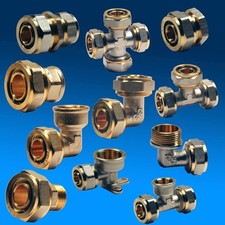 Easyfix screw fitting compression fitting DVGW clamping ring for composite pipe