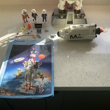 Playmobil 9488 Space Mars Mission Rocket Launch Site working but  not complete 