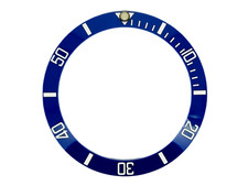 Watch Bezel Insert For Rolex Submariner Ceramic Ring Blue With White Numerals