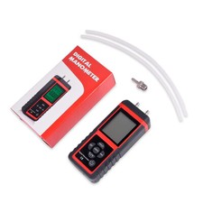 LCD Digital Manometer Differential Air Pressure Gauge Tester ± 2.999 psi 2 Pipes