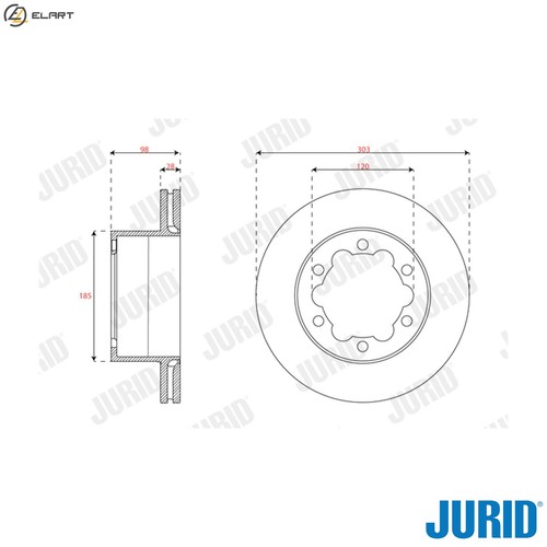 Brake disc 563750jc for - 2x,
