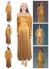 Star Wars Padme Amidala Cosplay Costume Queen Luxury Yellow Dress party outfits