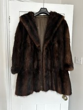 UK Vintage Musquash Fur Shawl