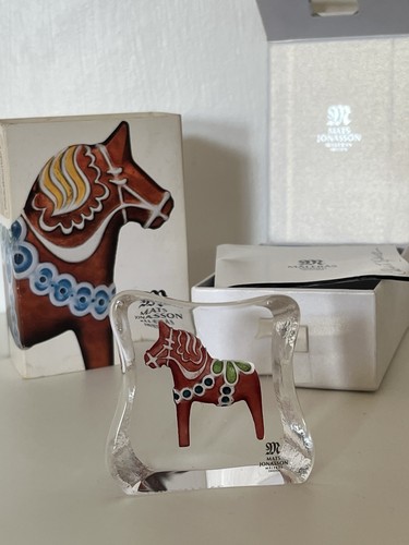 Mats jonasson glass horse - mats, mini