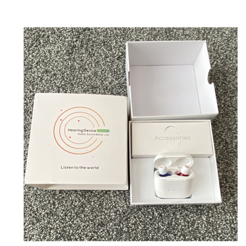 Rechargeable hearing aid white - hearing,