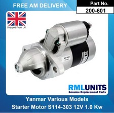 Starter Motor For Yanmar Marine 1GM10 1984- S114-303 S114-303A 128170-77010