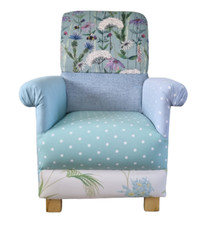 Voyage Maison & Laura Ashley Patchwork Adult Chair Armchair Duck Egg Blue Green