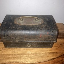 Vintage Metal Cash Box, With