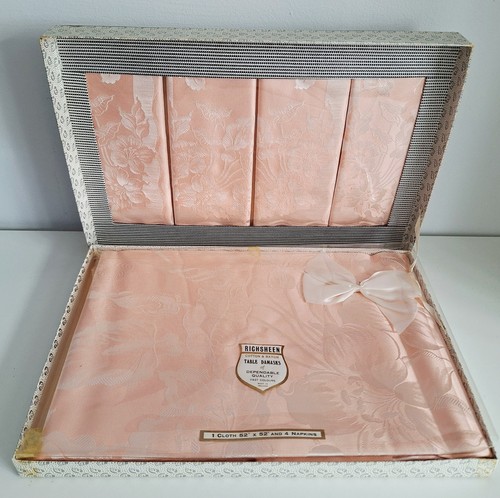 Vintage damask tablecloth - vintage,