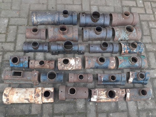 Vintage cast iron drain - cast, rain