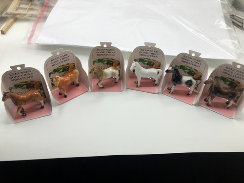 Bone china miniature - china, horses
