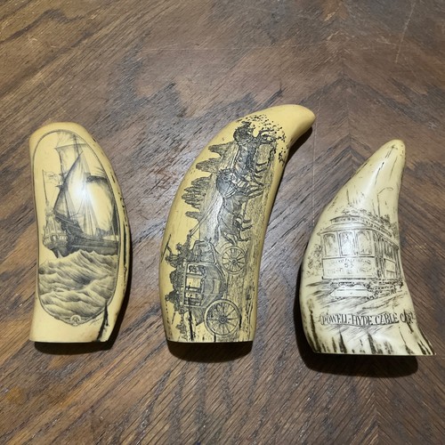 Scrimshaw resin replica - scrimshaw,