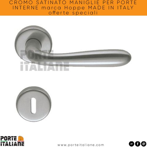 Satin chrome handles for