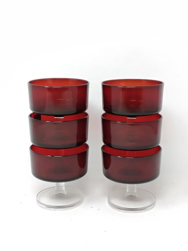 Vintage luminarc french - french, ruby