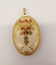 Michaela Frey Art Nouveau Locket 4cm – Floral Design, Vintage Collectable