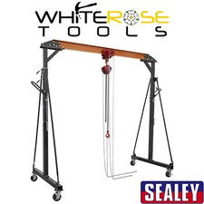 Sealey Gantry Crane with Geared Trolley Combo 1 Tonne Portable Adjustable