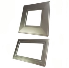 Silver Light Switch Surround Plug Socket Finger Hygienic Plate Single and Double