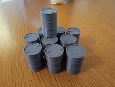 G Gauge Oil Drums 1:22.5 Scale for Model Railway, pack of 10