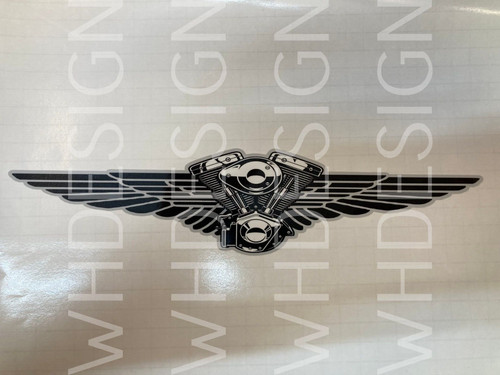 Twin wings decal harl - decal,