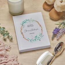 Personalised Baby Record Book Keepsake Milestone Journal With Leaf Design BJO-1