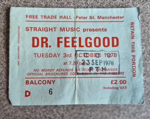 Used concert ticket - *, dr