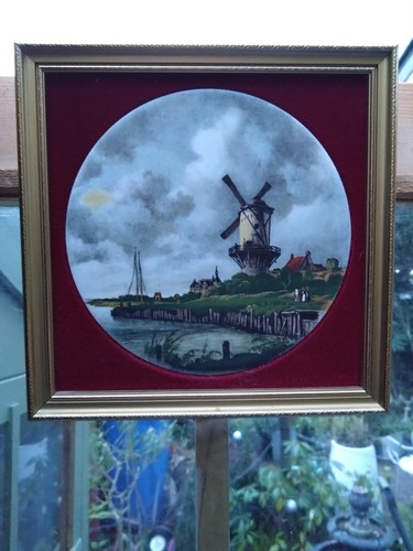Framed staffordshire ceramic - framed,