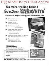 VW Volkswagen DEVON CARAVETTE Microbus Camper Van ADVERT : 1959 Print Ad 704/68