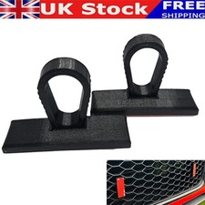 For Audi RS Grille Number Licence Plate Holder Honeycomb Pair 3M VHB Clips