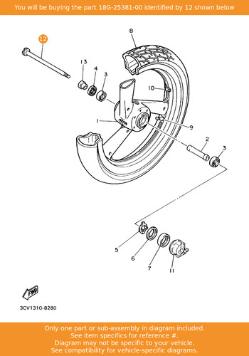 Yamaha axle wheel - axle,,