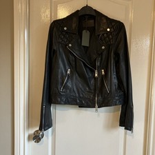 All Saints Caden Leather Black