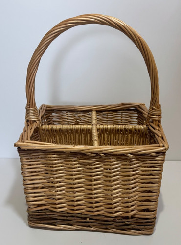 Vintage handmade wicker bottle - vintage,