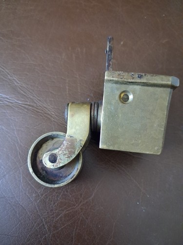 Vintage solid brass square - brass,