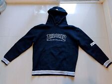 THRASHER Magazine X STARTER Hoodie Size Medium Black Rare Boxy 23/24