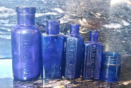 Antique blue glass - antique,