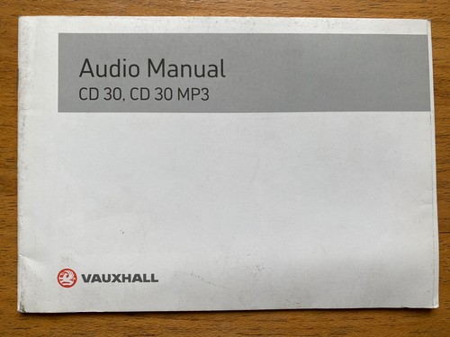 Vauxhall audio cd30 30 - vauxhall,