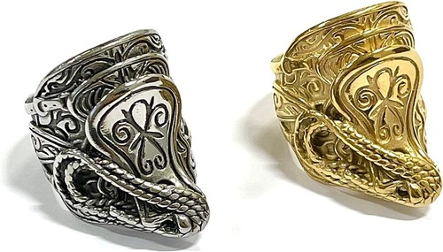 Saddle ring 18k real gold - ring,