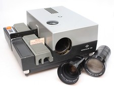 AGFA Color 250 35mm Slide Projector w/ 90mm & 250mm lenses. wired remote - CASED