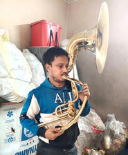 SOUSAPHONE 22"BELL SIZE GOLDEN POLISH MADE OF PURE BRASS+CASE BOX+ FREE SHIPPING