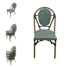 Green Rattan Bistro Chairs