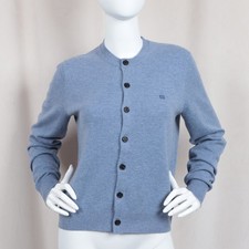 Acne Studios Yak Wool Fitted Fit Cadigan In Blue